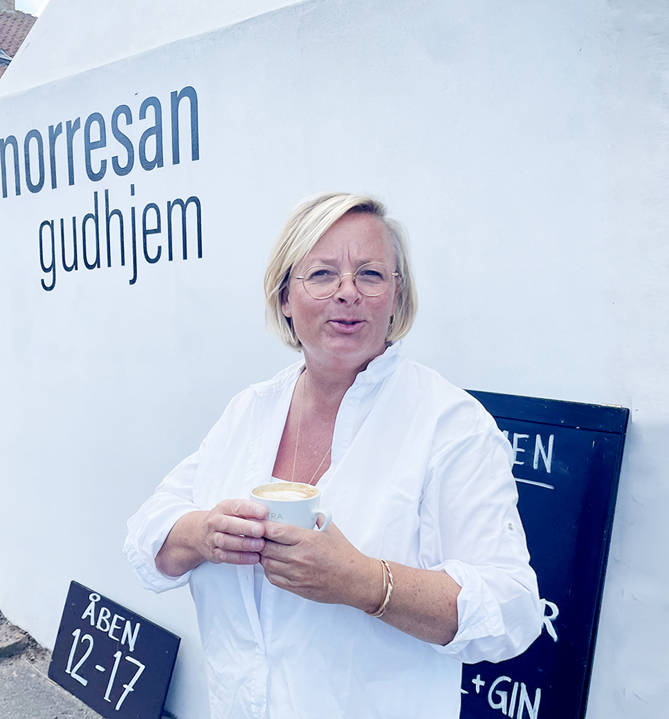restaurant Norresan gudhjem kaffe latte cappucino espresso kakao hjemmebag Pernille